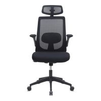 Καρέκλα γραφείου διευθυντική Belora Megapap με ύφασμα Mesh χρώμα μαύρο 63,5x62x117/127εκ.