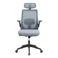 Καρέκλα γραφείου διευθυντική Belora Megapap με ύφασμα Mesh χρώμα γκρι 63,5x62x117/127εκ.