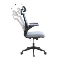 Καρέκλα γραφείου διευθυντική Belora Megapap με ύφασμα Mesh χρώμα γκρι 63,5x62x117/127εκ.