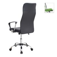 Καρέκλα γραφείου Novaro Megapap από τεχνόδερμα χρώμα μαύρο 61x68x111/121εκ.