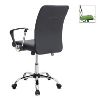 Καρέκλα γραφείου Avelon Megapap από τεχνόδερμα χρώμα μαύρο 60x56x94/103εκ.