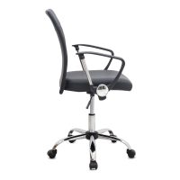 Καρέκλα γραφείου Avelon Megapap από τεχνόδερμα χρώμα μαύρο 60x56x94/103εκ.