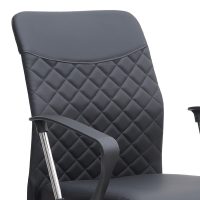 Καρέκλα γραφείου Avelon Megapap από τεχνόδερμα χρώμα μαύρο 60x56x94/103εκ.