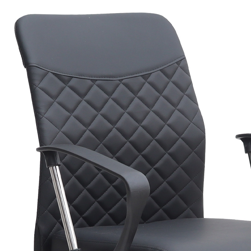 Καρέκλα γραφείου Avelon Megapap από τεχνόδερμα χρώμα μαύρο 60x56x94/103εκ.