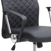 Καρέκλα γραφείου Avelon Megapap από τεχνόδερμα χρώμα μαύρο 60x56x94/103εκ.