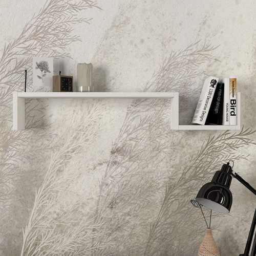 Ραφιέρα τοίχου Happy Megapap χρώμα λευκό 87,4x14,5x14,5εκ.