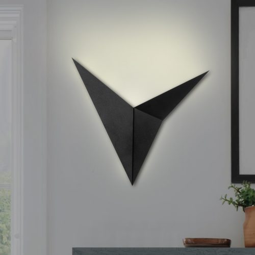 GP052-01061-1 Απλίκα τοίχου Bird Megapap μεταλλική χρώμα μαύρο 34x5x34εκ.