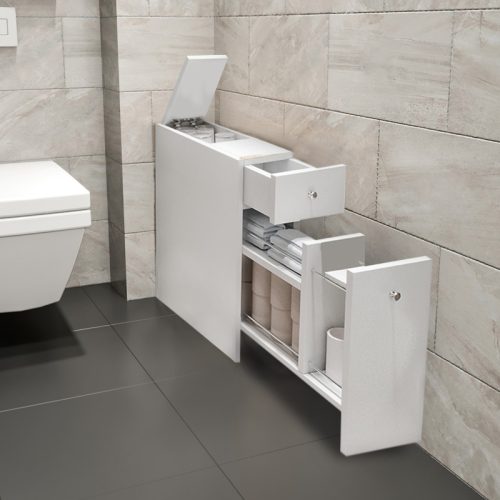 GP052-01223-1 Ντουλάπι μπάνιου Calencia Megapap χρώμα λευκό 20x60x55εκ.