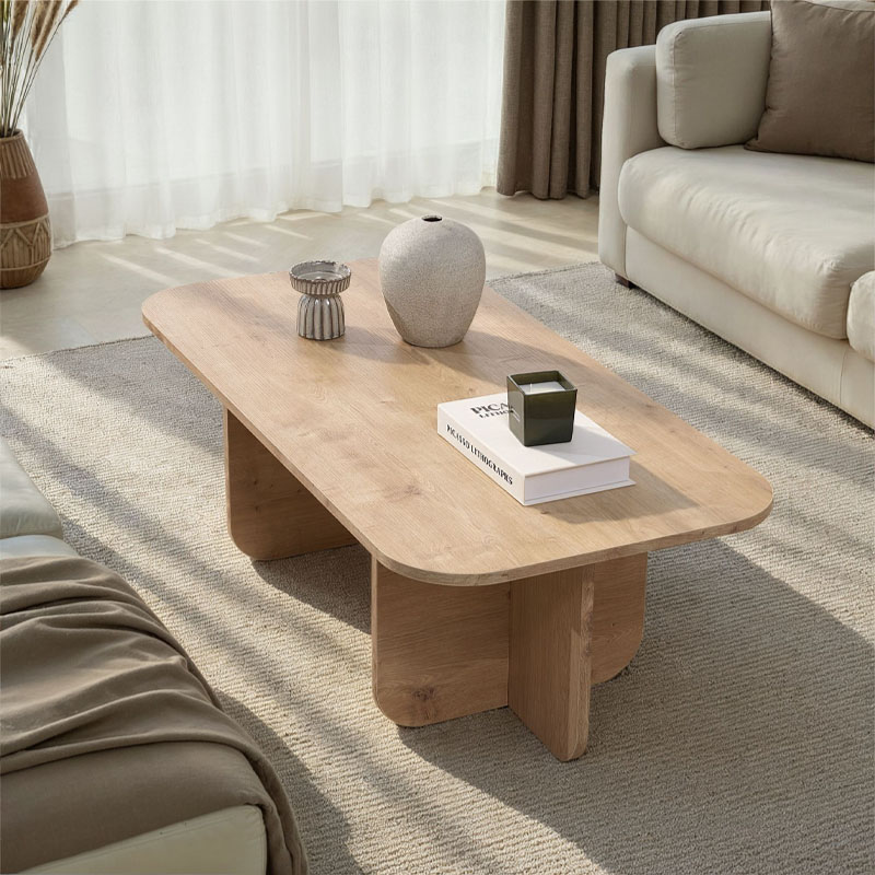 GP052-02324-1 Τραπεζάκι σαλονιού Becaj Megapap χρώμα sapphire oak 120x60x41,4εκ.