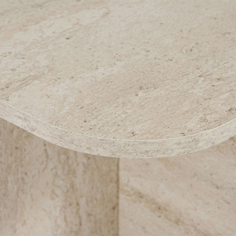GP052-02325-2 Τραπεζάκι σαλονιού Becaj Megapap χρώμα travertine 120x60x41,4εκ.
