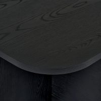 Τραπεζάκι σαλονιού Becaj Megapap χρώμα black wood 120x60x41,4εκ.