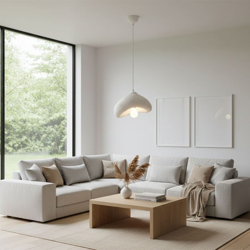 GP052-02491-1 Φωτιστικό οροφής Luna Megapap E27 fiberglass μονόφωτο χρώμα λευκό 30x21x120εκ.