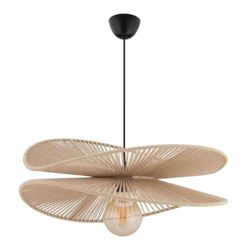 GP052-02501-1 Φωτιστικό οροφής Dafodil Megapap E27 γιούτα μονόφωτο χρώμα μπεζ Ø48x55εκ.