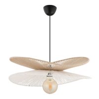 Φωτιστικό οροφής Dafodil Megapap E27 γιούτα μονόφωτο χρώμα μπεζ - λευκό Ø48x55εκ.