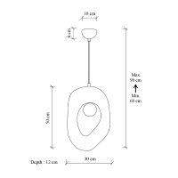 Φωτιστικό οροφής Zoga Megapap G9 fiberglass μονόφωτο χρώμα λευκό 30x12x90εκ.
