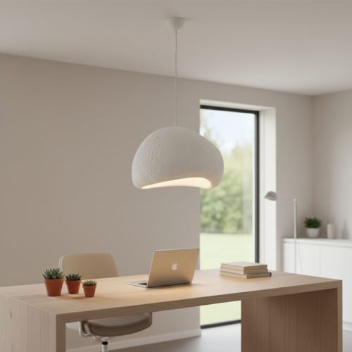 GP052-02521-1 Φωτιστικό οροφής Nua Megapap E27 fiberglass μονόφωτο χρώμα λευκό 40x38x120εκ.