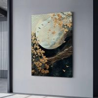 GP052-02621-1 Πίνακας σε καμβά "Golden Moon" Megapap ψηφιακής εκτύπωσης 70x100x3εκ.