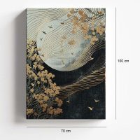 GP052-02621-3 Πίνακας σε καμβά "Golden Moon" Megapap ψηφιακής εκτύπωσης 70x100x3εκ.
