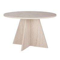 Τραπέζι Virela Megapap χρώμα travertine Ø120x75εκ.