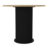 GP100-02971-4 Σετ τραπεζαρία 5τμχ Bohema - Kevin Megapap χρώμα μαύρο/sepet oak - μουσταρδί Ø90x77,7εκ.