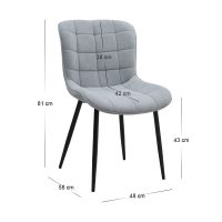 GP100-02992-5 Σετ τραπεζαρία 5τμχ Bohema - Chiara Megapap χρώμα μαύρο/sepet oak - γκρι Ø90x77,7εκ.