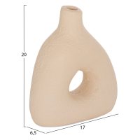 ΕΠΙΤΡΑΠΕΖΙΟ ΔΙΑΚΟΣΜΗΤΙΚΟ ΒΑΖΟ DECANT HM4667.02Μ ΤΕΡΑΚΟΤΑ ΣΕ ΚΡΕΜ--17x6.5x20Υεκ.