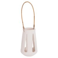 ΕΠΙΤΡΑΠΕΖΙΟ ΦΑΝΑΡΙ ERANTYL HM4696.02L ΛΕΥΚΟ FIBER CEMENT & ΧΕΡΟΥΛΙ RATTAN Φ17x27Yεκ.