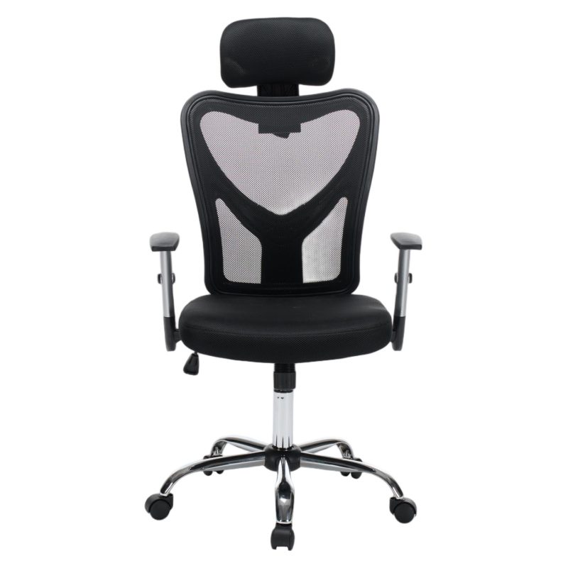 ΚΑΡΕΚΛΑ ΓΡΑΦΕΙΟΥ CUORE HM1207.01 ΜΑΥΡΟΣ ΣΚΕΛΕΤΟΣ-ΜΑΥΡΟ MESH 63x61x125Υεκ