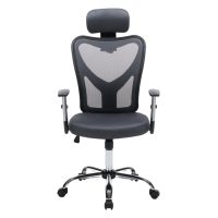 ΚΑΡΕΚΛΑ ΓΡΑΦΕΙΟΥ CUORE HM1207.02 ΜΑΥΡΟΣ ΣΚΕΛΕΤΟΣ-ΓΚΡΙ MESH 63x61x125Υεκ