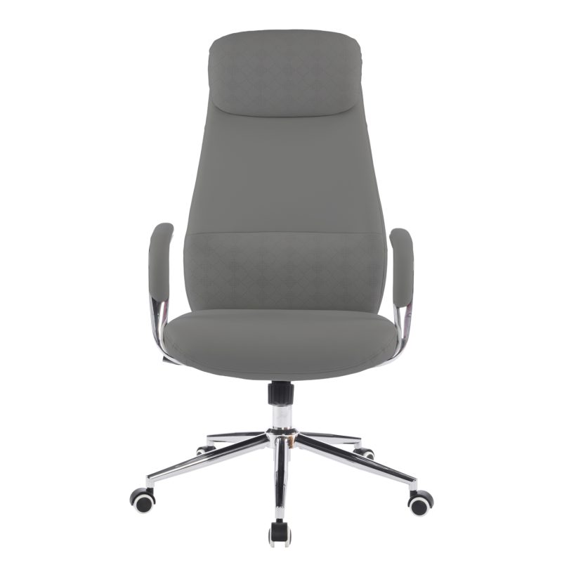 ΚΑΡΕΚΛΑ ΓΡΑΦΕΙΟΥ SONTY HM18354.10 ΑΝΟΙΧΤΟ ΓΚΡΙ PU ΔΕΡΜΑ--ΒΑΣΗ ΧΡΩΜΙΟΥ 67x68x125Υεκ