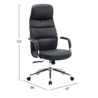 karekla-grafeioy-fb91835501-mayro-pu-der-1 ΚΑΡΕΚΛΑ ΓΡΑΦΕΙΟΥ TEETER HM18355.01 ΜΑΥΡΟ PU ΔΕΡΜΑ--ΒΑΣΗ ΧΡΩΜΙΟΥ 67x66x121Υεκ