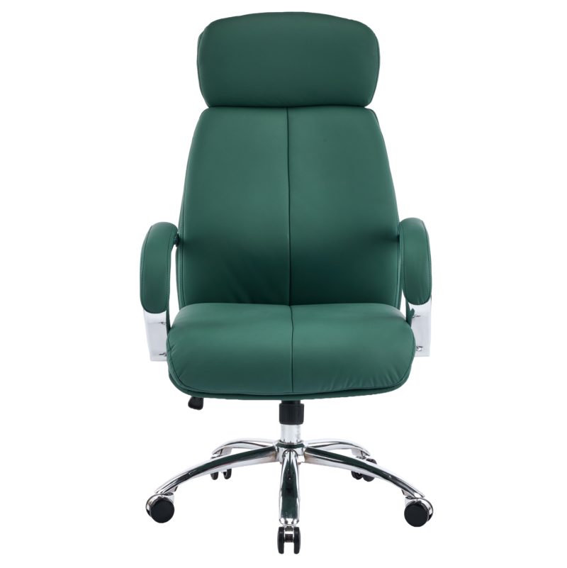 ΚΑΡΕΚΛΑ ΓΡΑΦΕΙΟΥ TOREN HM18357.07 ΠΡΑΣΙΝΟ PU ΔΕΡΜΑ--ΒΑΣΗ ΧΡΩΜΙΟΥ 66x74x128Υεκ