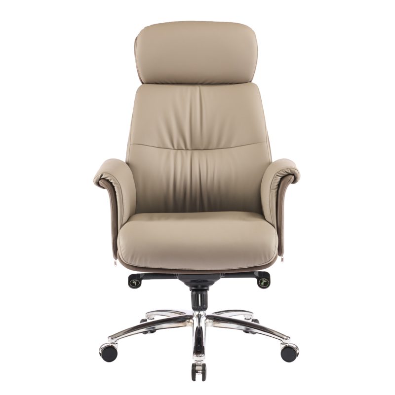 ΚΑΡΕΚΛΑ ΓΡΑΦΕΙΟΥ TOMLIN HM18358.02 ΜΠΕΖ-ΚΑΦΕ PU ΔΕΡΜΑ--ΒΑΣΗ ΧΡΩΜΙΟΥ 72x74x128Υεκ