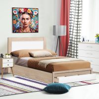 ΚΡΕΒΑΤΙ MELANY HM346 ΜΕ 1ΣΥΡΤΑΡΙ SONAMA-ΛΕΥΚΟ 90Χ190