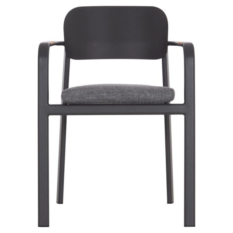 ΠΟΛΥΘΡΟΝΑ ΤΡΑΠΕΖΑΡΙΑΣ ELARA HM6414.01 ΓΚΡΙ ΑΛΟΥΜΙΝΙΟ-OLEFIN--ΞΥΛΟ TEAK 56x62x78Υεκ.