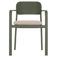 ΠΟΛΥΘΡΟΝΑ ΤΡΑΠΕΖΑΡΙΑΣ ELARA HM6414.06 ΠΡΑΣΙΝΟ ΑΛΟΥΜΙΝΙΟ-ΜΠΕΖ OLEFIN--TEAK 56x62x78Υεκ