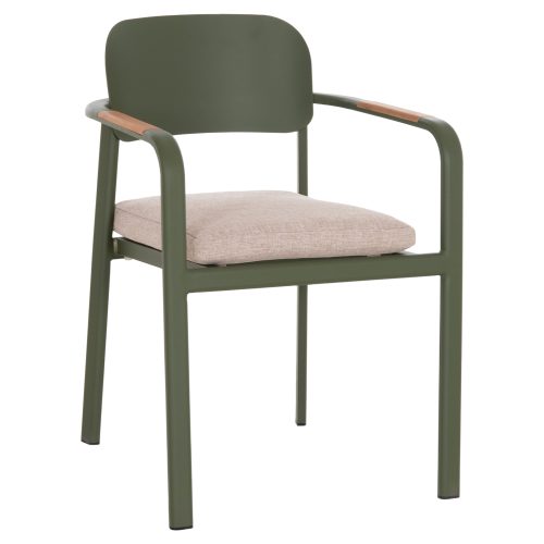 polythrona-trapezarias-fb9641406-prasino ΠΟΛΥΘΡΟΝΑ ΤΡΑΠΕΖΑΡΙΑΣ ELARA HM6414.06 ΠΡΑΣΙΝΟ ΑΛΟΥΜΙΝΙΟ-ΜΠΕΖ OLEFIN--TEAK 56x62x78Υεκ