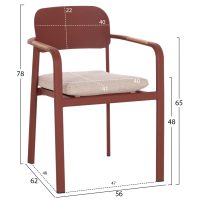 polythrona-trapezarias-fb9641407-keramid-1 ΠΟΛΥΘΡΟΝΑ ΤΡΑΠΕΖΑΡΙΑΣ ELARA HM6414.07 ΚΕΡΑΜΙΔΙ ΑΛΟΥΜΙΝΙΟ-ΜΠΕΖ OLEFIN--TEAK 56x62x78Υεκ