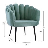 ΠΟΛΥΘΡΟΝΑ VIVIEN HM8631.07 ΑΠΟ ΒΕΛΟΥΔΟ ΦΥΣΤΙΚΙ ΜΕ ΜΑΥΡΑ ΠΟΔΙΑ 70x70x76Υ εκ.