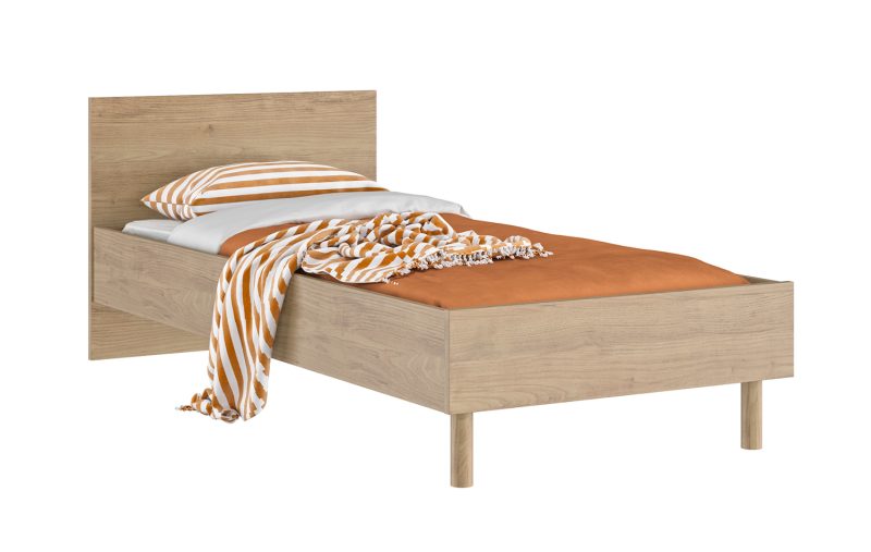 Ritmo κρεβάτι μονό 96x205x78εκ. ( για στρώμα 90x200εκ. )  Natural Chestnut