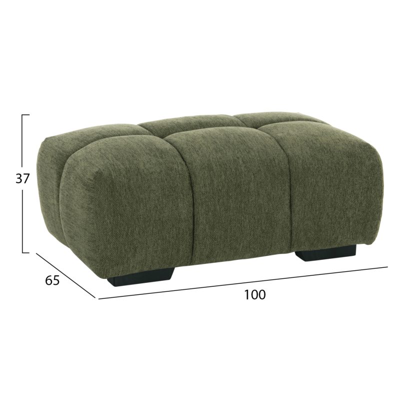 ΤΑΜΠΟΥΡΕ ΥΠΟΠΟΔΙΟ COVEN HM3342.04 ΠΡΑΣΙΝΟ ΥΦΑΣΜΑ 100x65x37Υεκ.