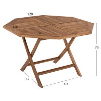 trapezi-polygono-ptyssomeno-fb99545-teak-1 ΤΡΑΠΕΖΙ ΠΟΛΥΓΩΝΟ KENDALL ΠΤΥΣΣΟΜΕΝΟ HM9545 TEAK ΣΕ ΦΥΣΙΚΟ ΧΡΩΜΑ 120x120x75Yεκ.