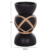 diakosmitiko-bazo-dapedoy-fb9467201s-fib-1 ΔΙΑΚΟΣΜΗΤΙΚΟ ΒΑΖΟ ΔΑΠΕΔΟΥ MAYNARD HM4672.01S TERRACOTTA ΜΑΥΡΟ-RATTAN Φ27.5x50Υ