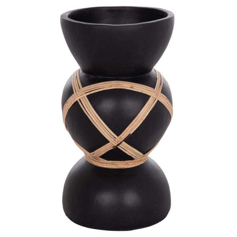 diakosmitiko-bazo-dapedoy-fb9467201s-fib-2 ΔΙΑΚΟΣΜΗΤΙΚΟ ΒΑΖΟ ΔΑΠΕΔΟΥ MAYNARD HM4672.01S TERRACOTTA ΜΑΥΡΟ-RATTAN Φ27.5x50Υ